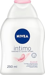NIVEA Sabonete Líquido Íntimo Suave 250ml, Limpeza Delicada, Mantém pH Natural, Extrato de Camomila, Cuidado Calmante, Uso Diário